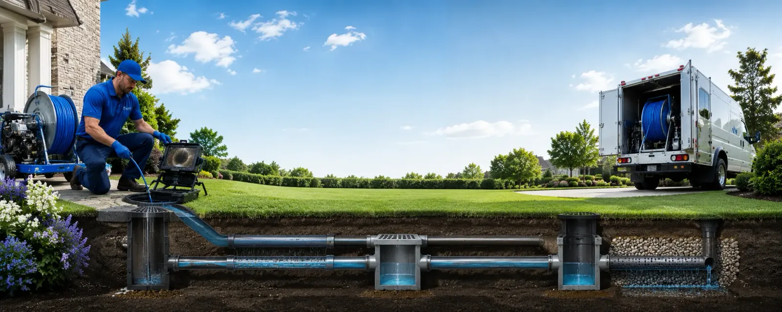 Outdoor drain cleaning information for New Bremen, OH
